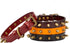 Basic Classic Adjustable Genuine Cow Leather Pet Collars for Dogs and Cats (Large, Neck 11.8"-15.3", A-Yellow Brown)