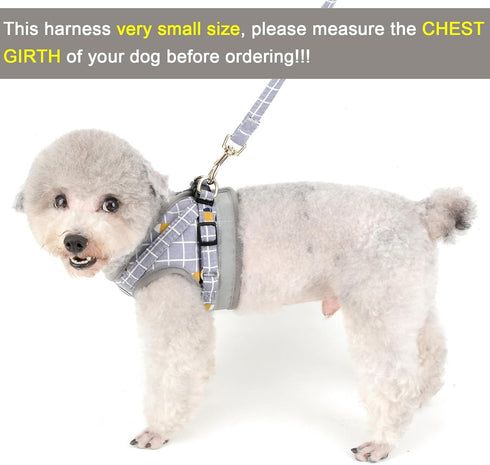 Zunea No Pull Small Dog Harness and Leash Set, Adjustable Reflective Step-in Chihuahua Vest Harnesses for Boy Girl Pets