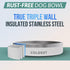 Coldest Dog Bowl, Anti Rust Metal & Non Slip, Heavy Duty Insulated Dog Bowl, 21 oz, Epic White