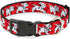 Buckle-Down Plastic Clip Collar, Dalmatians Running/Paws, 1.5" Wide, Fits 18-32" Neck, Large