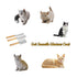 Professional Metal Dog Grooming Comb - 3 PCS Wooden Handled Pet Comb for Dogs and Cats, Removes Tangles and Dematting