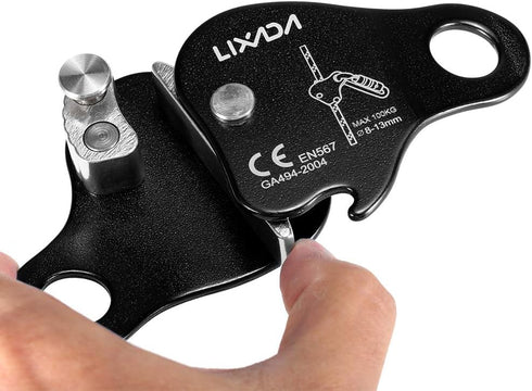 Lixada Rock Climbing Ascender - Ultralight Fall Arrest Protection Belay Device for Outdoor Climbing