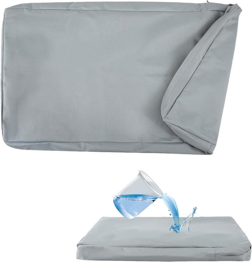 Waterproof Dog Bed Cover with Zipper, Oxford Dog Crate Pad Cover, Washable Replacement Cover (Gray #1, 40*27*4in)