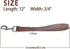 Leather Short Dog Lead, Heavy Duty Traffic Pet Leash with 360º Metal Hook for Large Medium Dogs