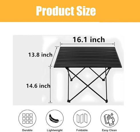 Simidobook Backpacking, (1) Folding Camping Table Ultralight Aluminum Portable Table for Camping, Hiking, Picnic