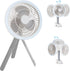 LETOUR Camping Fan with LED Light, Rechargeable 4 Speed Modes Fan with Hanging Hook for Travel, Camping, Tent, Office