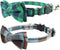 Cat Collar Breakaway with Bell and Bow Tie - Set of 2 PCS Adjustable Safety Plaid Design Collars (Green & Light Blue