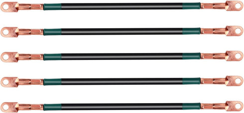 Golf Cart Battery Cable Set for Club Car DS 1995-Up, 48 Volt, 4 Gauge Welding Cable (Set of 5)