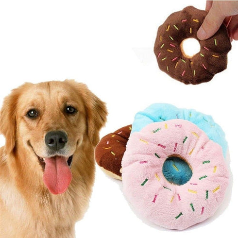 Blue Dog Squeaky Toys - Durable Cute Stuffed Plush Chew Toys for Small Medium Dogs (ZS302)