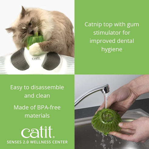 2.0 Catit Senses Wellness Center Cat Toy - Interactive Multi-Purpose Relaxation Spot with Catnip Included