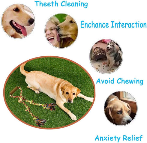 Extra Large Dog Rope Toys, Heavy Duty Tug of War Interactive Chew Rope, Durable 3 Way Dog Rope with Handle
