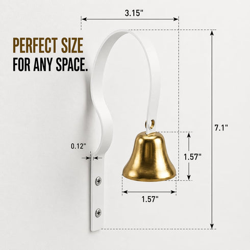 Communication GoldTiger Fixed Metal Dog Doorbell for Potty Training - Heavy Duty Steel Wall Mounted Dog Bell for Door