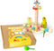 Agape Bird Toy, Parrot 360 Interactive Rotating Perch, Bird Cage Accessories for