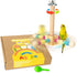 Agape Bird Toy, Parrot 360 Interactive Rotating Perch, Bird Cage Accessories for
