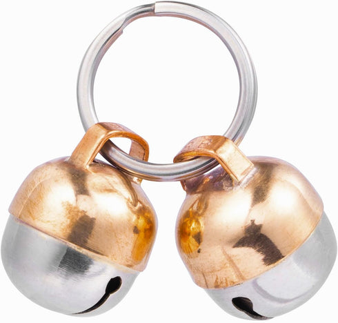 Beau's Bells 2 Extra Loud Pet Tracker Dog & Cat Bells | Handmade Copper | Save Birds & Wildlife (Small)