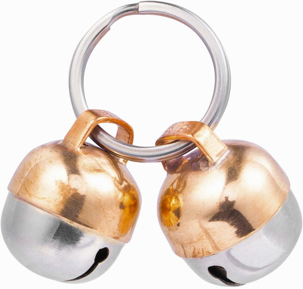 Beau's Bells 2 Extra Loud Pet Tracker Dog & Cat Bells | Handmade Copper | Save Birds & Wildlife (Small)