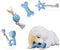 Puppy Toys for Teething, Dog Chew Toys for Small & Medium Breeds, Durable All-Natural Rubber and Cotton, 4-Pack