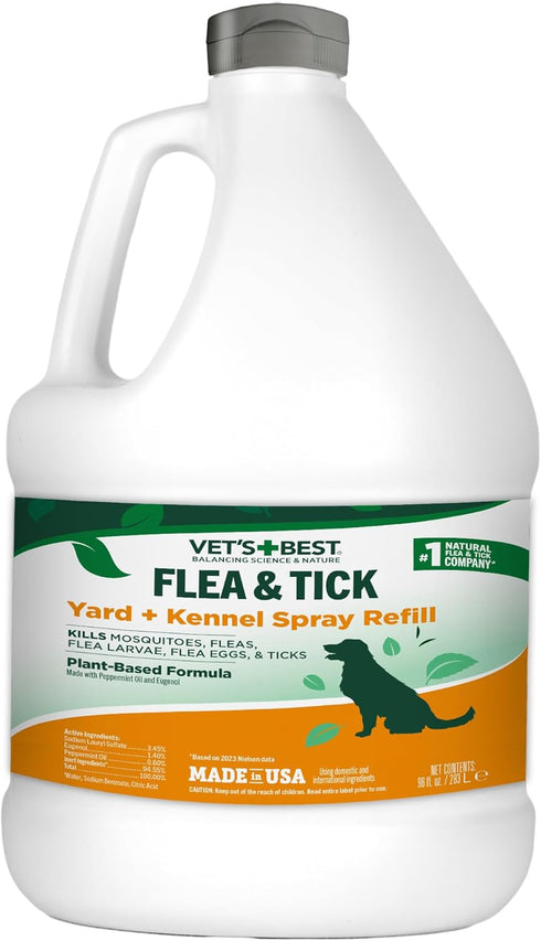 Vet's Best Flea and Tick Yard Spray | Kills Mosquitoes, Fleas, and Ticks with Natural Oils | 96 Ounces