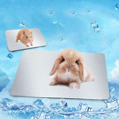 POPETPOP 3pcs Indoor Rabbit Hutch Cooling Pad - Hamster Chinchilla Pet Cooling Mat for Small Pets Stay Cool