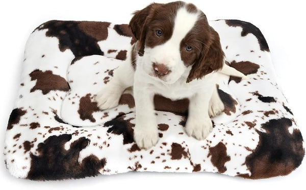 Dog Bed Crate Pad - Soft Fluffy Cushion for Small Dogs, Anti-Slip Comfy Mat for Dog Crate