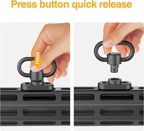 Two Point Sling Swivel, 1.25 inch Heavy Duty QD Sling Swivels (2 Sets)