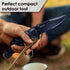 GOOD WORKER Black Pocket Knife, Serrated Sharp 3.5" Blade, Spring Assisted Tactical Knife Set