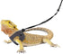 Bearded Dragon Harness and Leash - Adjustable (S,M,L, 3 Pack) - Soft Leather Reptile Lizard Leash for Small Pets