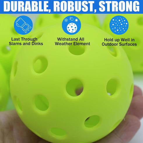 20 Pack Magicorange Pickleball Balls, USAPA Approved Outdoor Pickleballs, High Elasticity & Durable Pickle Balls
