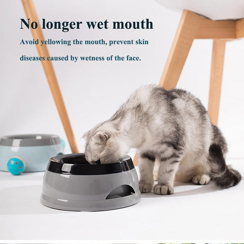 No Spill Dog Water Bowl, 25oz Large Capacity Slow Feeder, Spill Proof Pet Water Dispenser for Travel Drinking (Green)