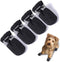 Dog Shoes for Hot Pavement, Anti-Slip Sole Summer Booties with Reflective Straps for Small Medium Dogs 4PCS Black