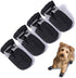 Dog Shoes for Hot Pavement, Anti-Slip Sole Summer Booties with Reflective Straps for Small Medium Dogs 4PCS Black