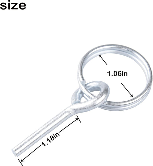 Tent Ring Replacement with Pins - 5pcs Ultra Light Galvanized Camping Repair Kit