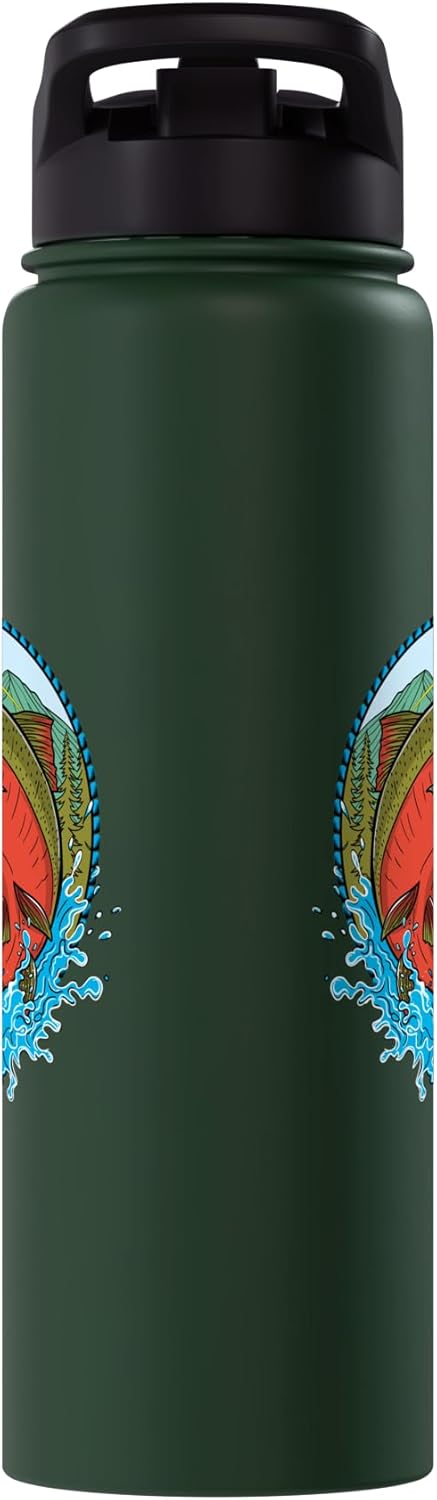 Trout Fly Fishing Tying Salmon Fisherman Sockeye Salmon Graphic For Fly Fishing Fisherman Stainless Steel Insulated