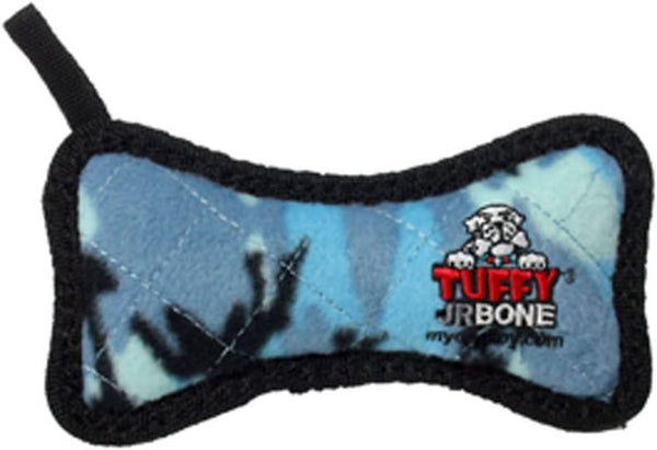 TUFFY World's Tuffest Soft Dog Toy - Ultimate Bone-Squeakers, Durable, Machine Washable, Camo Blue