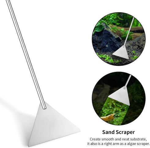 Aquascape Tools Aquarium Kit - 4PCS Supplies Include Tweezers, Feeding Tongs, Scissors, Algae Scraper