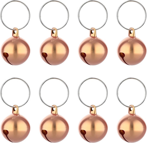 8 PCS Cat Bell for Dog Collar Charm, Loud Dog Training Bell with Pet Collar Accessories for Small Dogs & Cats (Rose