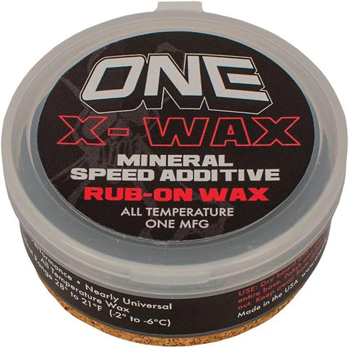 One Mfg X-Wax Rub-On Snowboard & Ski Wax, 30g - Fastest Wax in Convenient Rub On Container