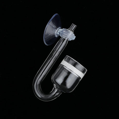 CO2 Diffuser Set, Carbon Dioxide Glass Reactor U Shape Tube for Aquarium Plants Tank