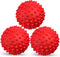 Apasiri Squeaky Dog Balls for Large Dogs, Tough Spiky Floatable Rubber Pet Toys for Aggressive Chewers, Pack of 3