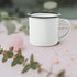 Lurrose Enamel Cup, Large Classic Camping Mug with Handle for Coffee, Tea, Milk, White Camping Cookware
