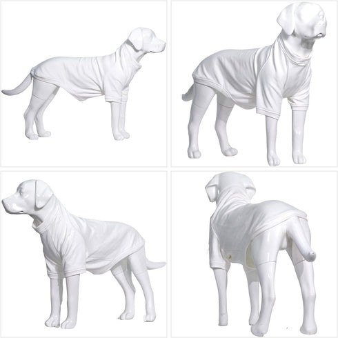 Lovelonglong Dog Pullover Sweatshirt, Autumn Winter T-Shirts for Small Medium Large Dogs, Off-White L
