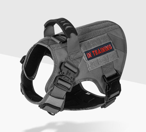 2 Pack Black Red Reflective Tactical Dog Patches Service Dog, in Training, DO NOT PET Tags with Hook and Loop Patches