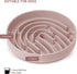 Coomazy Silicone Slow Feeder Dog Cat Bowls, Interactive Puzzle Toy for Food Training, Dusty Pink, Large (3.2 Cup)