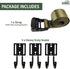 Tree Stand Gear Hanger, Comes with 3 Strong and Durable Double Tree Hooks for Hunting, Sturdy Thick Tie Down Straps,