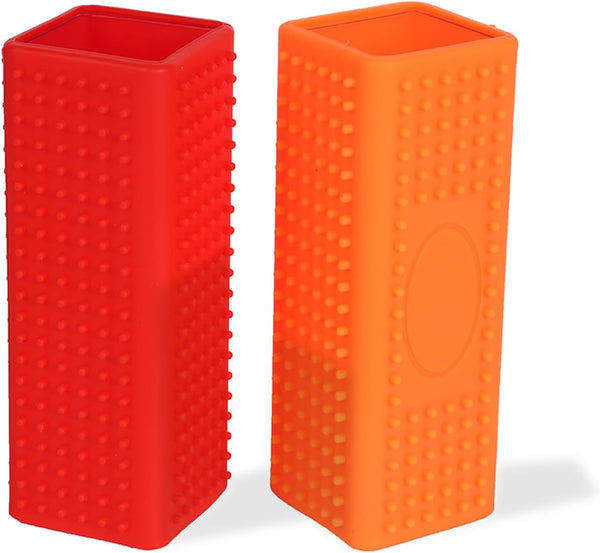 2pcs Pet Dog Cat Hair Remover, Hollow Silicone Cleaner Brush for Pet and Furniture Cleaning