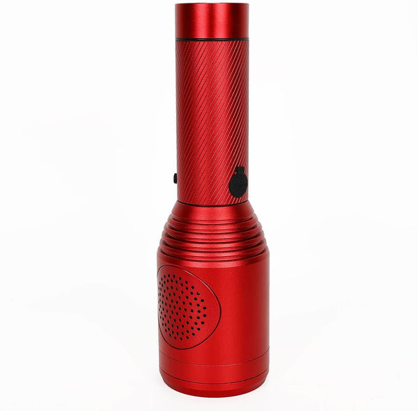 B S 5-in-1 Mega Phone Bullhorn with Flashlight Type,3 Light Modes,Buit-in-Siren,TF Card