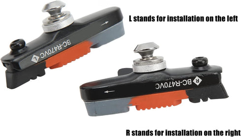 Road Bike Brake Pads, Alloy C Brake Pads 1 Pair for Low Noise Wear Bike Caliper Brake Block for Road Bikes
