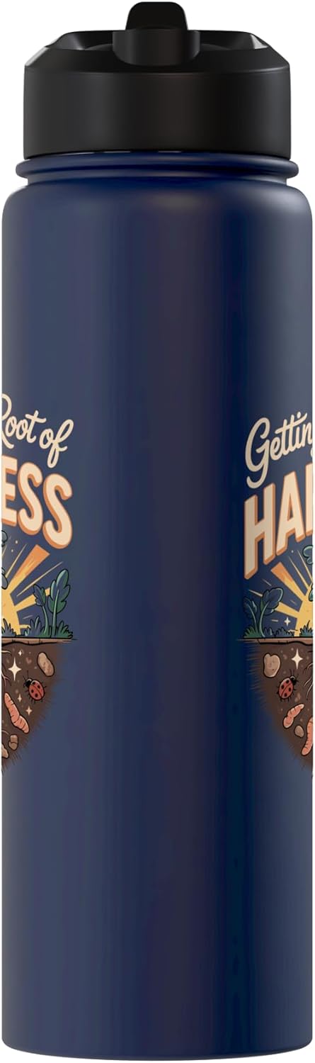 Vegetables Carrots Lover Gifts Getting To The Root Of Happiness Carrot Lover Stainless Steel Insulated Water Bottle