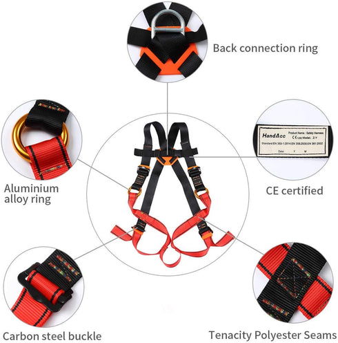 Kids Climbing Belt, Youth Full Body Safety Belt for Outdoor Training and Rappelling
