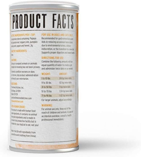 The Honest Kitchen Perfect Form Herbal Digestive Supplement for Dogs & Cats, 3.2 Ounces, Human Grade